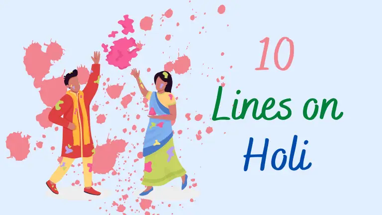 10 lines on holi