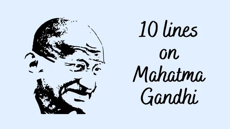 10 lines on mahatma gandhi