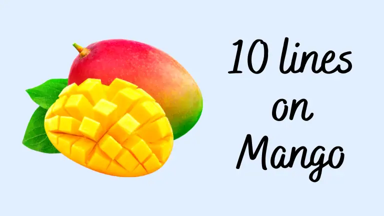 10 lines on mango