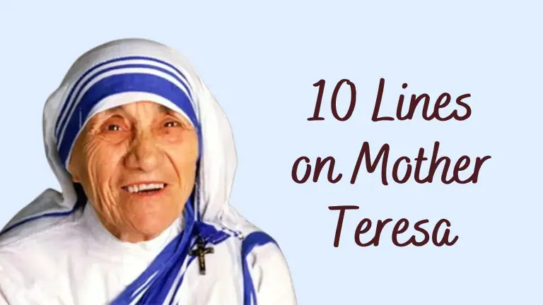 10 lines on mother teresa