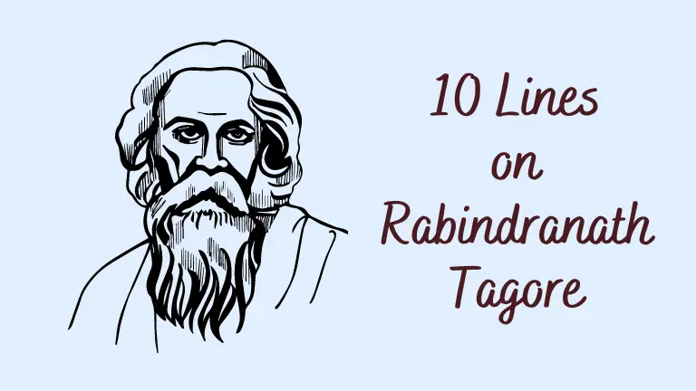 10 lines on rabindranath tagore